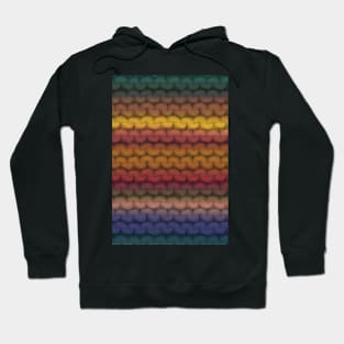 Autumn colors in a knitted pattern Hoodie